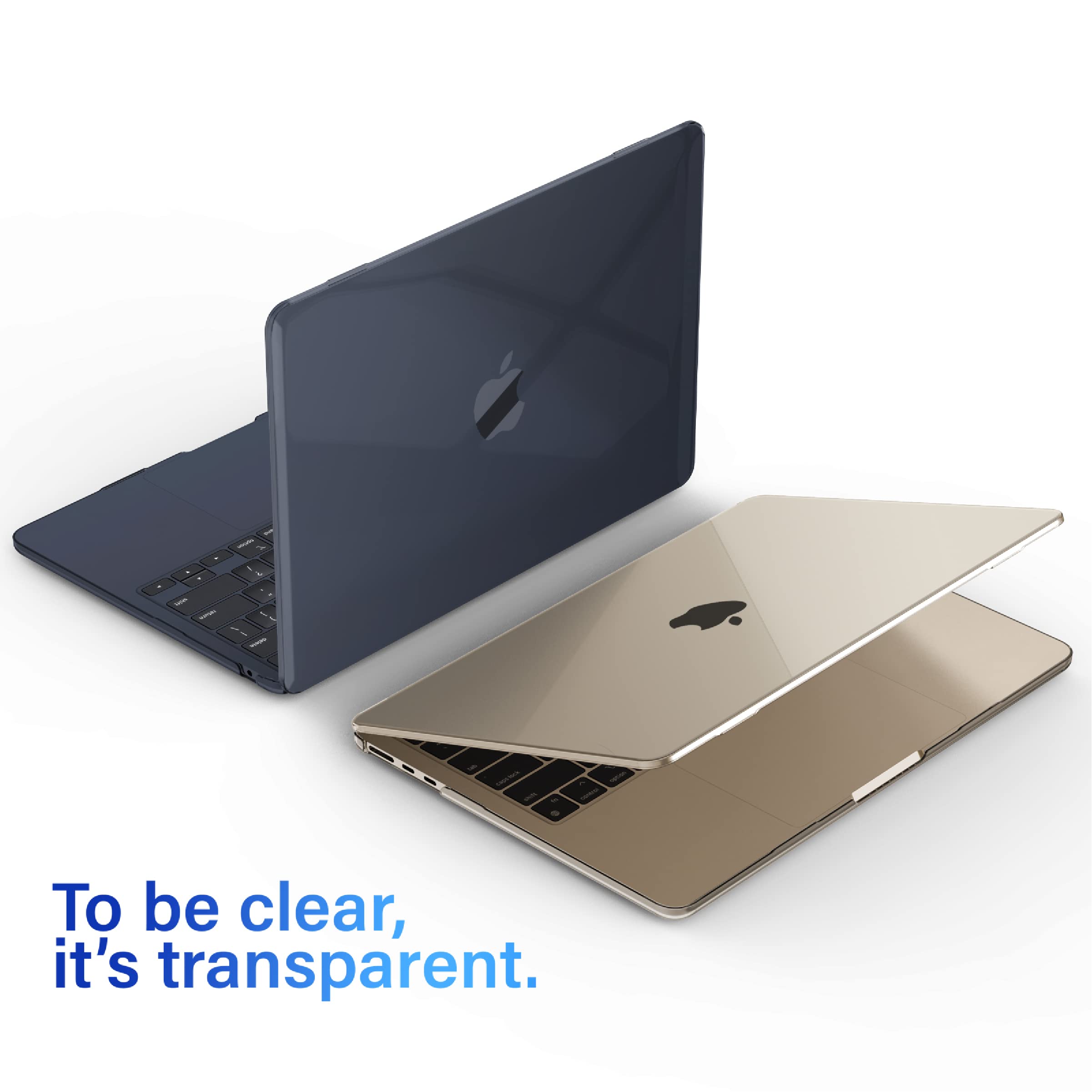 IBENZER Compatible with 2025 2024 2023 2022 MacBook Air 13 inch Case M4 A3240 M3 A3113 M2 A2681, Hardshell Case & KeyboardCover & ScreenFilm & Type-C for Mac Air 13.6, Crystal Clear, AT13-KK-CYCL+2TC