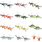 12 Pairs Dinosaur Earring Set Resin Dinosaur Drop Dangle Earrings Cute Colorful Drop Dangle for Women