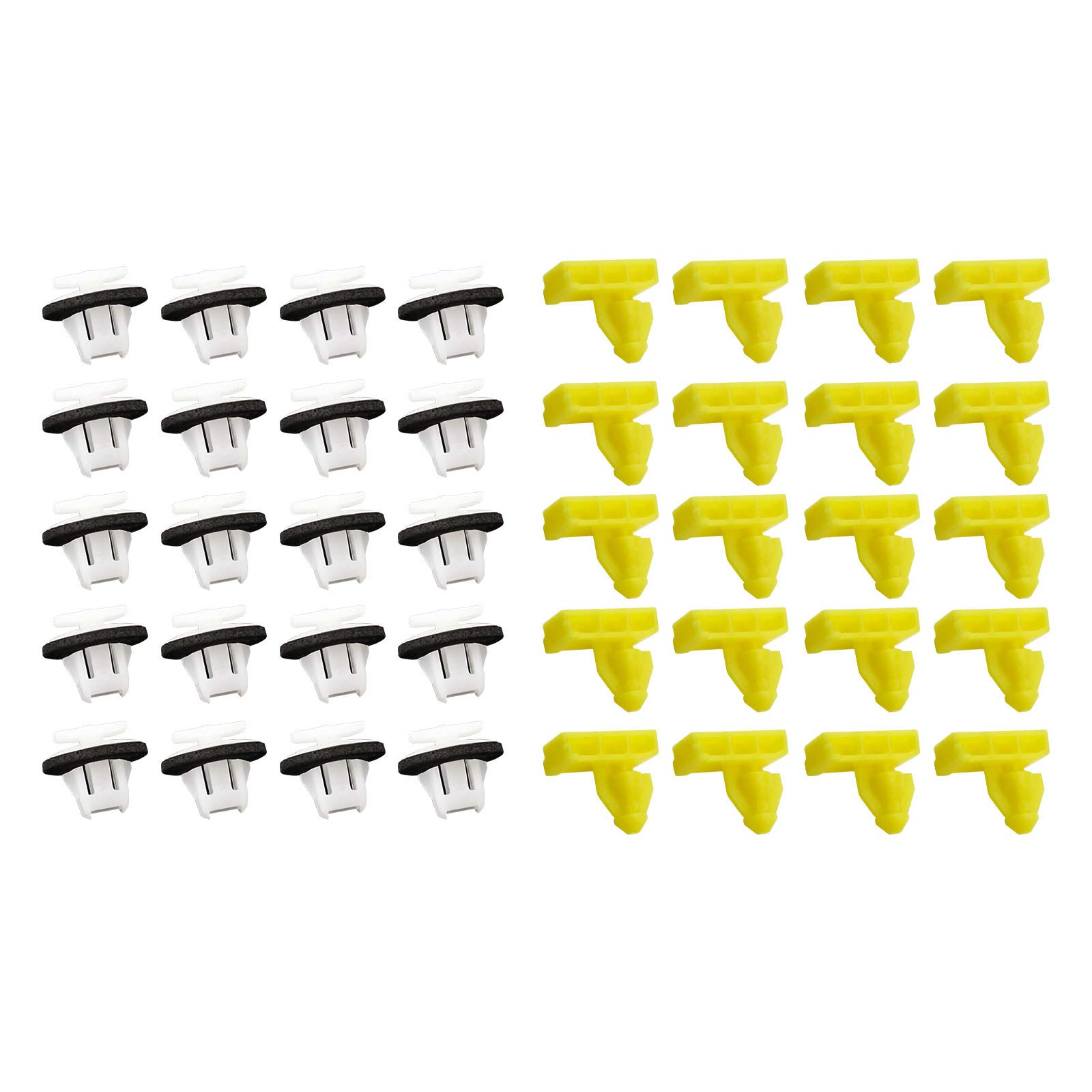 Be In Your Mind 40pcs Car Wheel Arch Surround Trim Moulding Clips Kit Plastic Retainer Fasteners Compatible with Juke 76847JG00A 76882JG10A