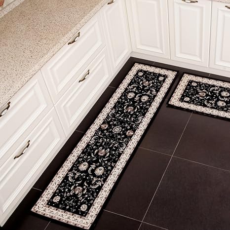 Amazon Lj Xj キッチンの床のマット アンチ スリップ エリアラグ高級カーペット エレガントな玄関洋風キッチン廊下の寝室浴室ホール ドア マット耐摩耗用敷物 A 50 1cm キッチンマット オンライン通販