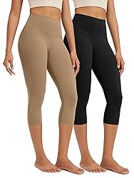 ODODOS 2-Pack Buttery Soft Lounge Yoga Capris for
