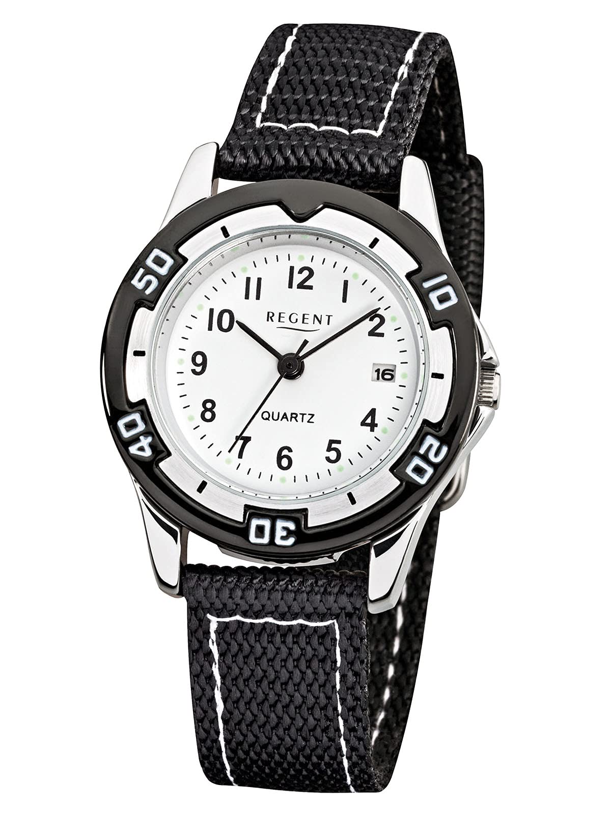 Regent Kids Watch Black Analog F-318 Fabric Bracelet URF318 Childrens Watches an Offer Made by IMPPAC