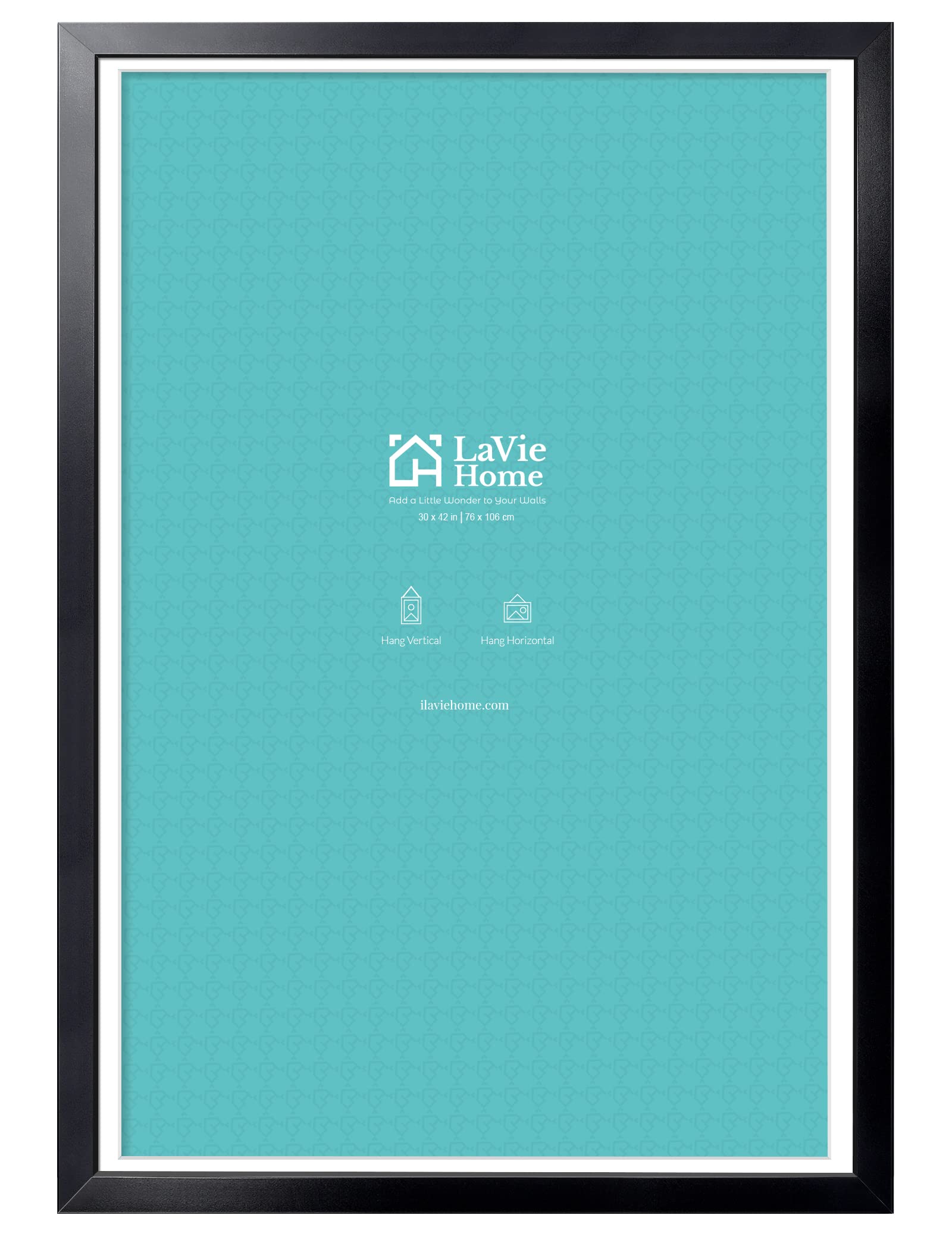 Photo 1 of ***FRAME FRACTURED IN SEVERAL PLACES, SELLING FOR PARTS, FINAL SALE***LaVie Home 33 x 46-1/2" Poster Frame Black, Display Pictures 27x40 with Mat or 30x42 Without Mat, Stable and Sturdy Picture Frame and Polished Plexiglass***FRAME FRACTURED IN SEVERAL PL