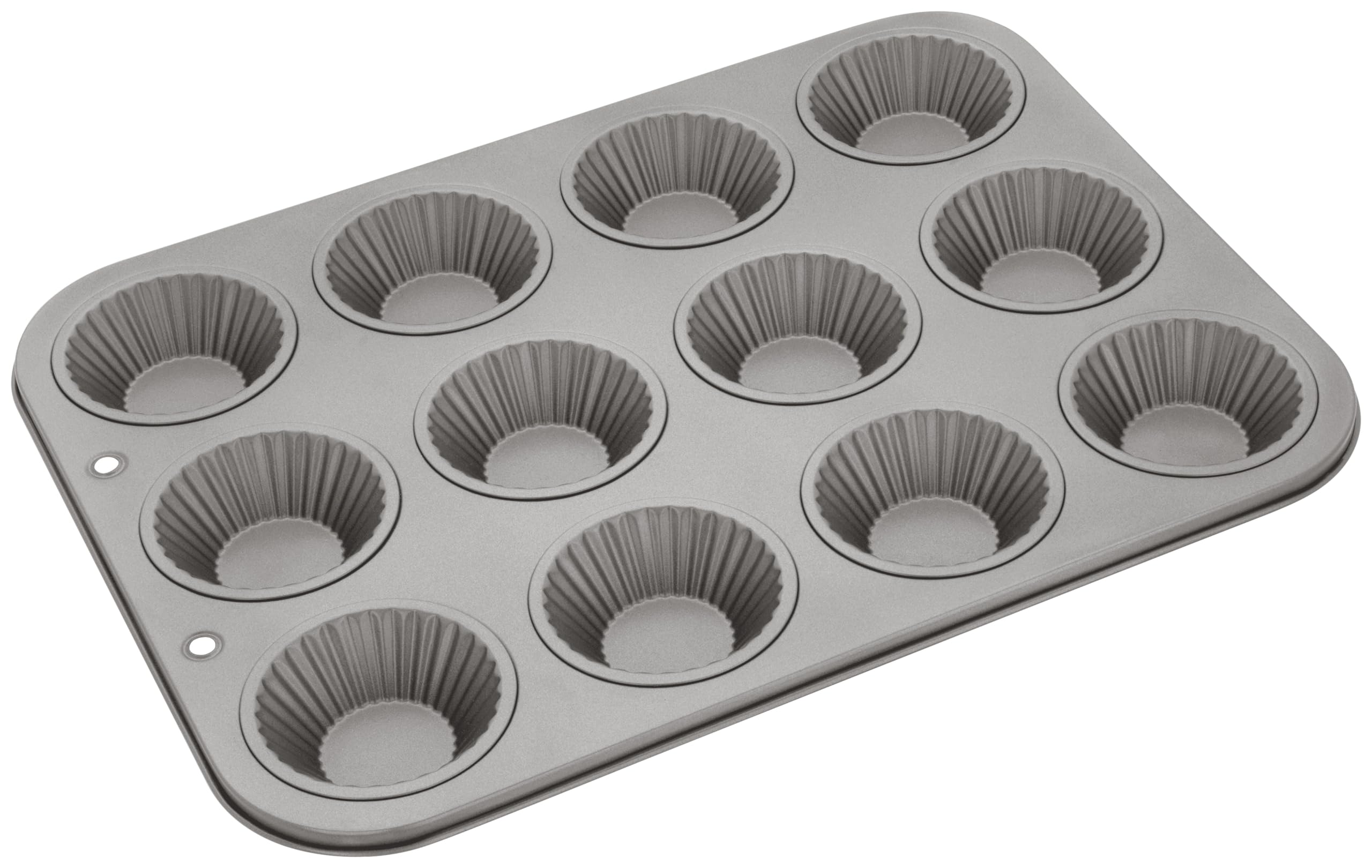 Judge Non-Stick Bun Tin with 12 Fluted Cups, Dishwasher Safe, 35cm x 27cm x 2cm