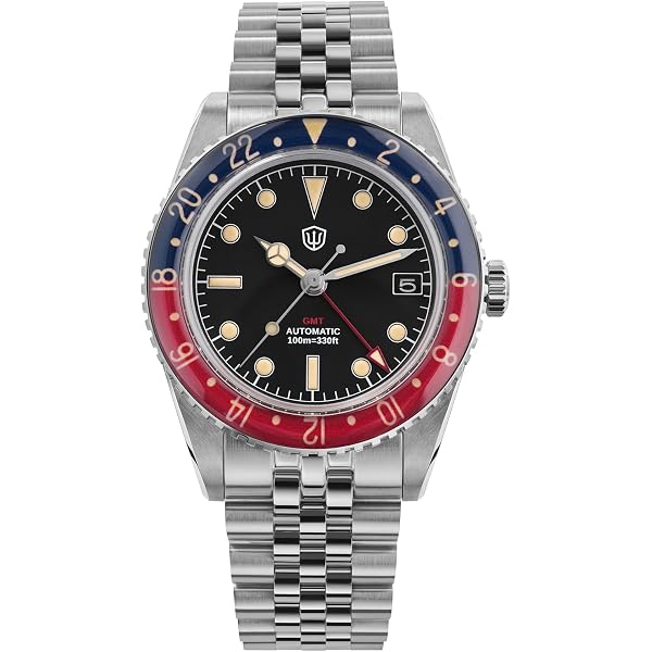 Watchdives WD16760 Orologio GMT Uomo 40mm - Subacqueo Automatico NH34, Ceramica, Zaffiro, Impermeabile 300M