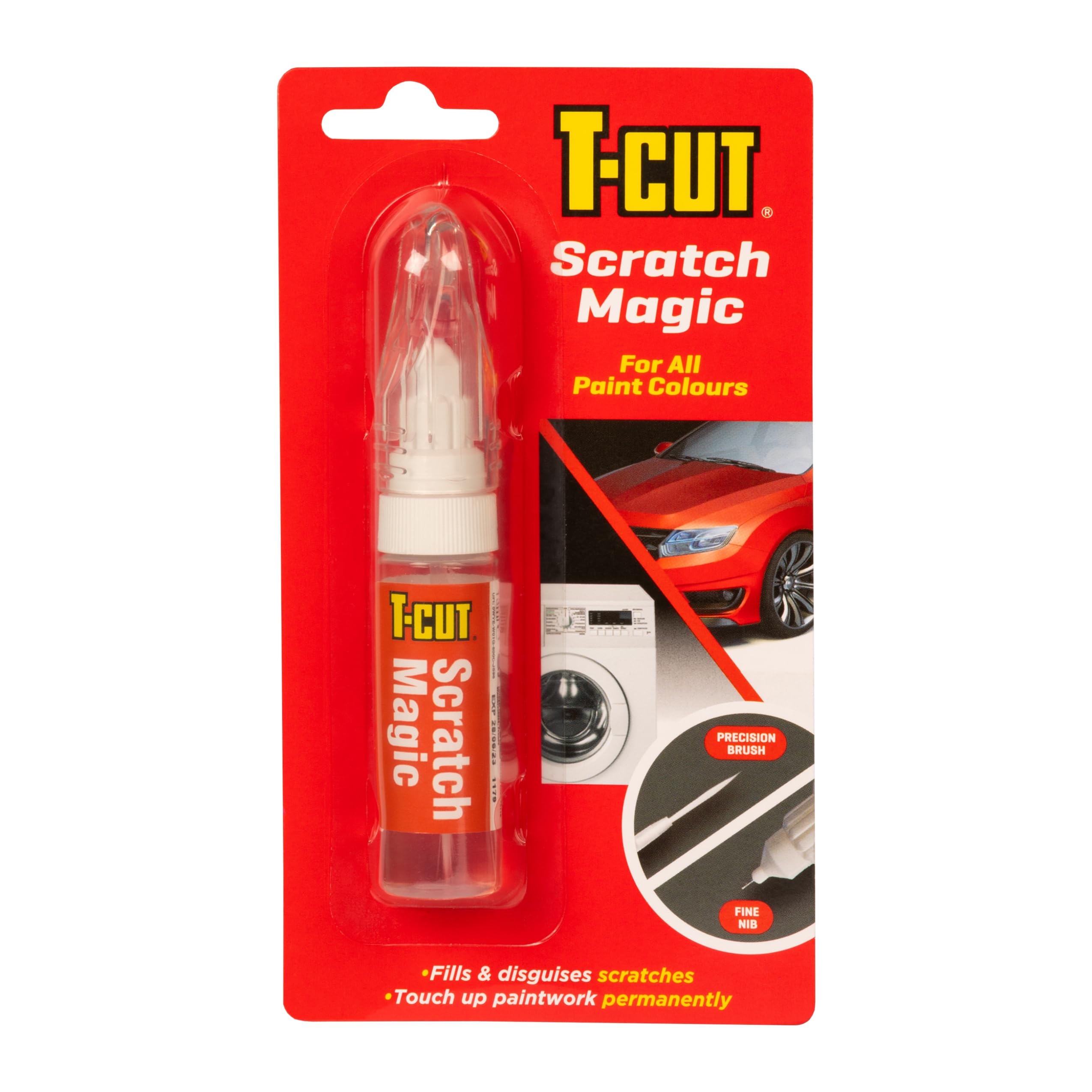 T-Cut Scratch Magic Touch Up Pen – Clear Formula for All Paint Colours - For Shallow & Deep Scratches & Stone Chips - Fast Drying & Easy to Use Paintwork Restorer