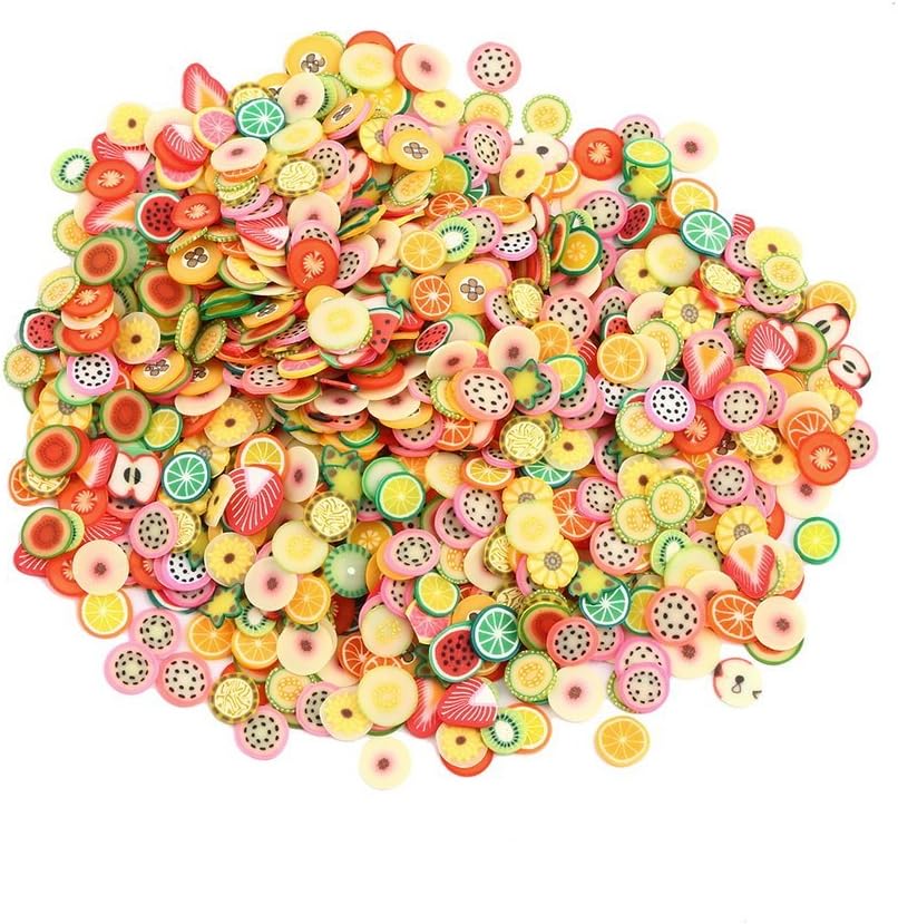 CDKJ1000Pcs DIY Fruit Fimo Polymer Clay Slices Nail Art Sticker Tip Decorations