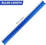 SZXMDKH 30cm Triangular Scale Ruler Metal 6 Scales Architect Engineer Blue view 5