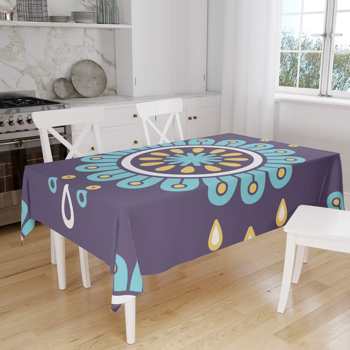 Bonamaison Kitchen Decoration, Tablecloth, 140cm x 160cm - Designed and Manufactured in Turkey