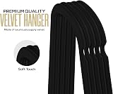 Utopia Home Velvet Hangers 20 Pack with Tie Bar Heavy Duty Non-Slip Black view 2