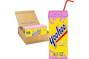 Yoohoo Flavored Milk Drink | Assortment of Chocolate Milk and Strawberry Milk | Fat-free, Caffeine-free, Rich in Calcium and Vitamin D | 6.5 Fl oz Easy-to-Sip Carton boxes | Pack of 10 | Packaged in a BETRULIGHT Branded Box