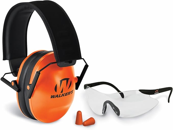 Walker's Game Ear PRO Safety Combo Kit (Orange)