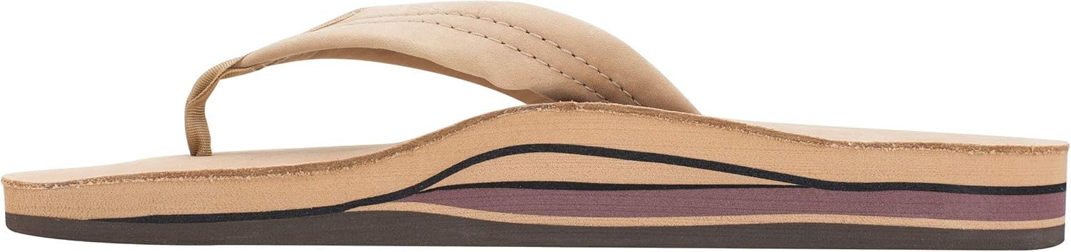 | Rainbow Sandals Men Premium Leather Double Layer, Sierra Brown, | Sandals