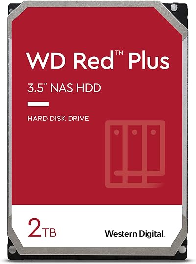 WD Red 2TB 3.5" NAS Internal Hard Drive 5400 RPM WD20EFRX