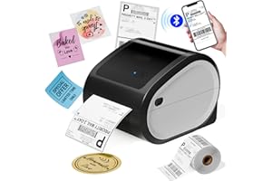 Memoqueen 4x6 Shipping Label Printer, Bluetooth Thermal Label Printer for Shipping Packages, D520BT Wireless Thermal Printer Compatible with Android & iOS & Windows, for Amazon,Ebay,Etsy,USPS,Shopify