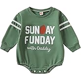 Newborn Baby Boy Girl Football Outfit Game Day Sweatshirt Romper Long Sleeve Pullover Bodysuit Fall Winter Clothes