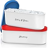 BALCI - Ice Cream Container - 2 Quart (Set of 2) - Perfect Reusable Freezer Storage for Homemade Ice Cream Tubs for Sorbet, F
