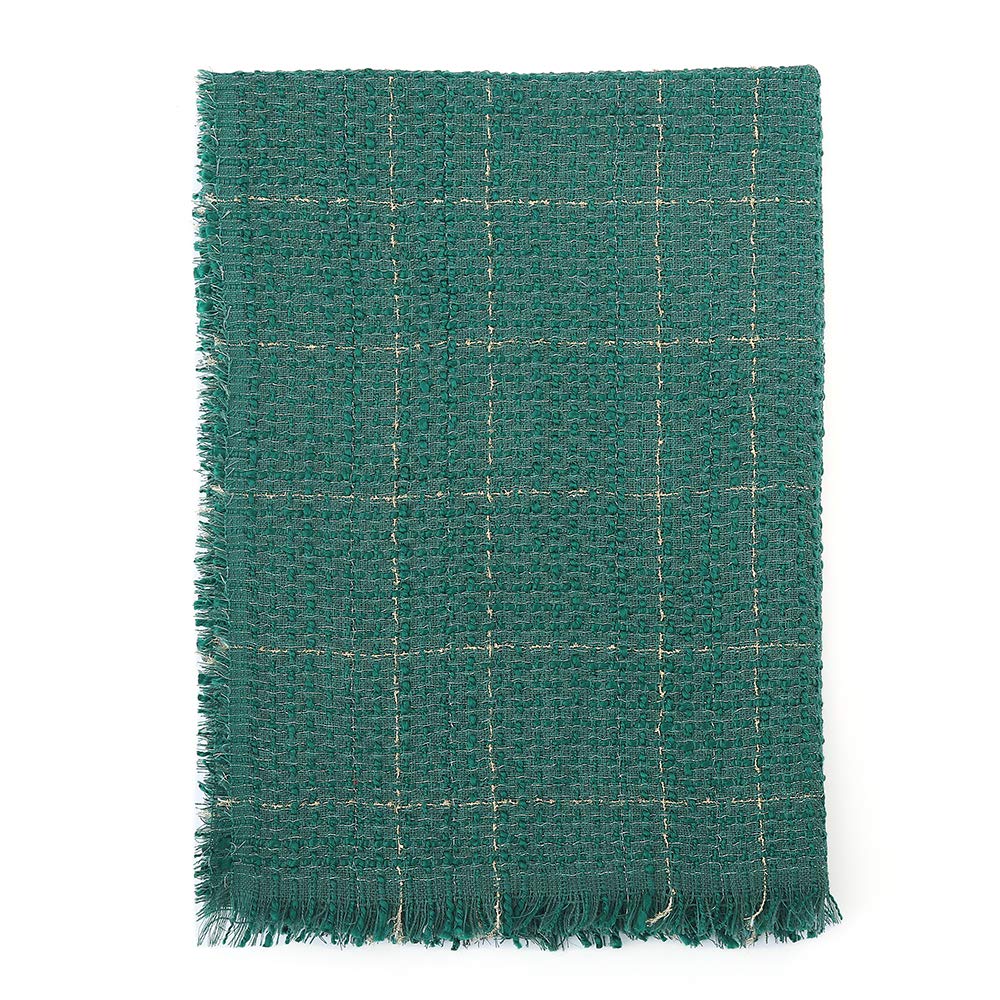 Womens Scarf Long Shawl Stripes Wrap Fall Winter Scarves with Fringes Silver Thread Womens Scarf Long Shawl Stripes Wrap Fall Winter Scarves with Fringes Silver Thread
