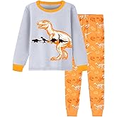 Fiodrimy Boys Pajamas 2 Pieces Pajama Set for Boy Long PJs Sleepwear Soft & Cute for Kids Jmmies Clothes 3-8 Years