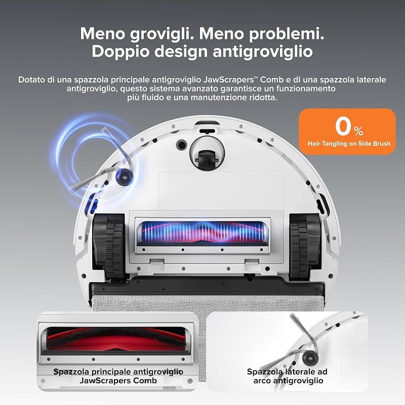 Q10 S5 Set Robot Aspirapolvere 10.000Pa, Panno Sollevabile, Bianco