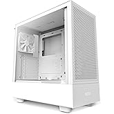 NZXT H5 Flow Compact ATX Mid-Tower PC Gaming Case – High Airflow Perforated Front and Tempered Glass Side Panel – Cable Manag