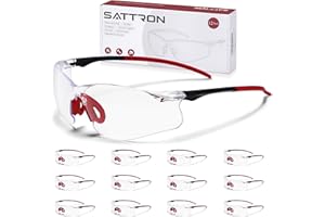 Clear Safety Glasses 12 Pack, Protective Eyewear UV Protection ANSI Z87.1, Safety Goggles Scratch & Impact Resistant, Eye Pro