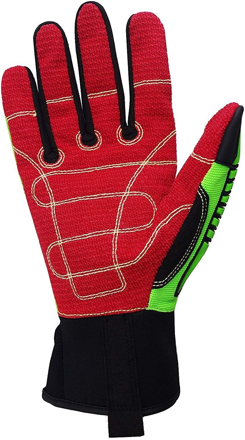 Seibertron HIGH-VIS HDC5 Level 5 Cut Resistant Deckhand Gloves High Performance Protection Impact Resistant Oil and Gas Safety Gloves L - Image 4