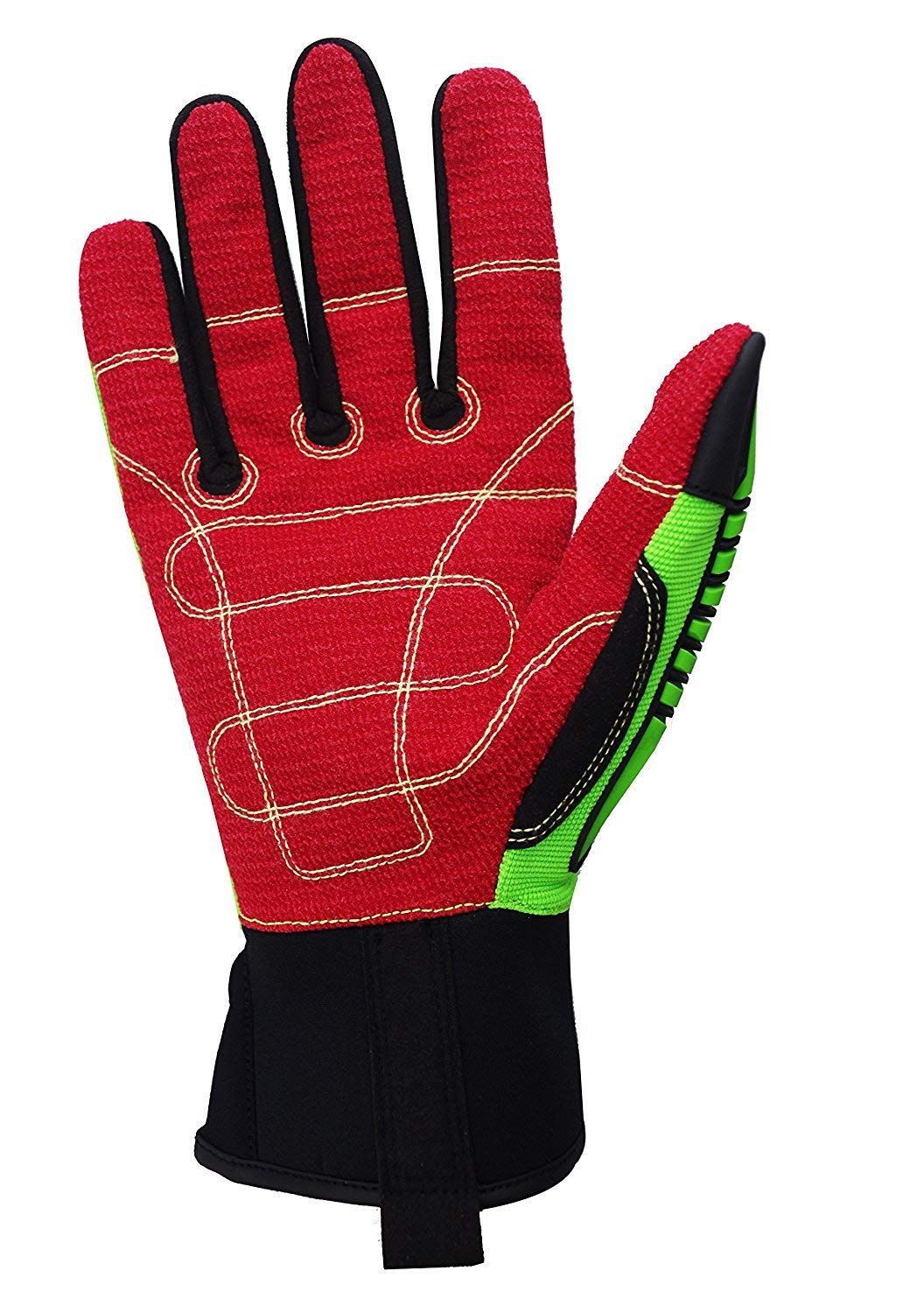 Seibertron HIGH-VIS HDC5 Level 5 Cut Resistant Deckhand Gloves High Performance Protection Impact Resistant Oil and Gas Safety Gloves L - Image 4