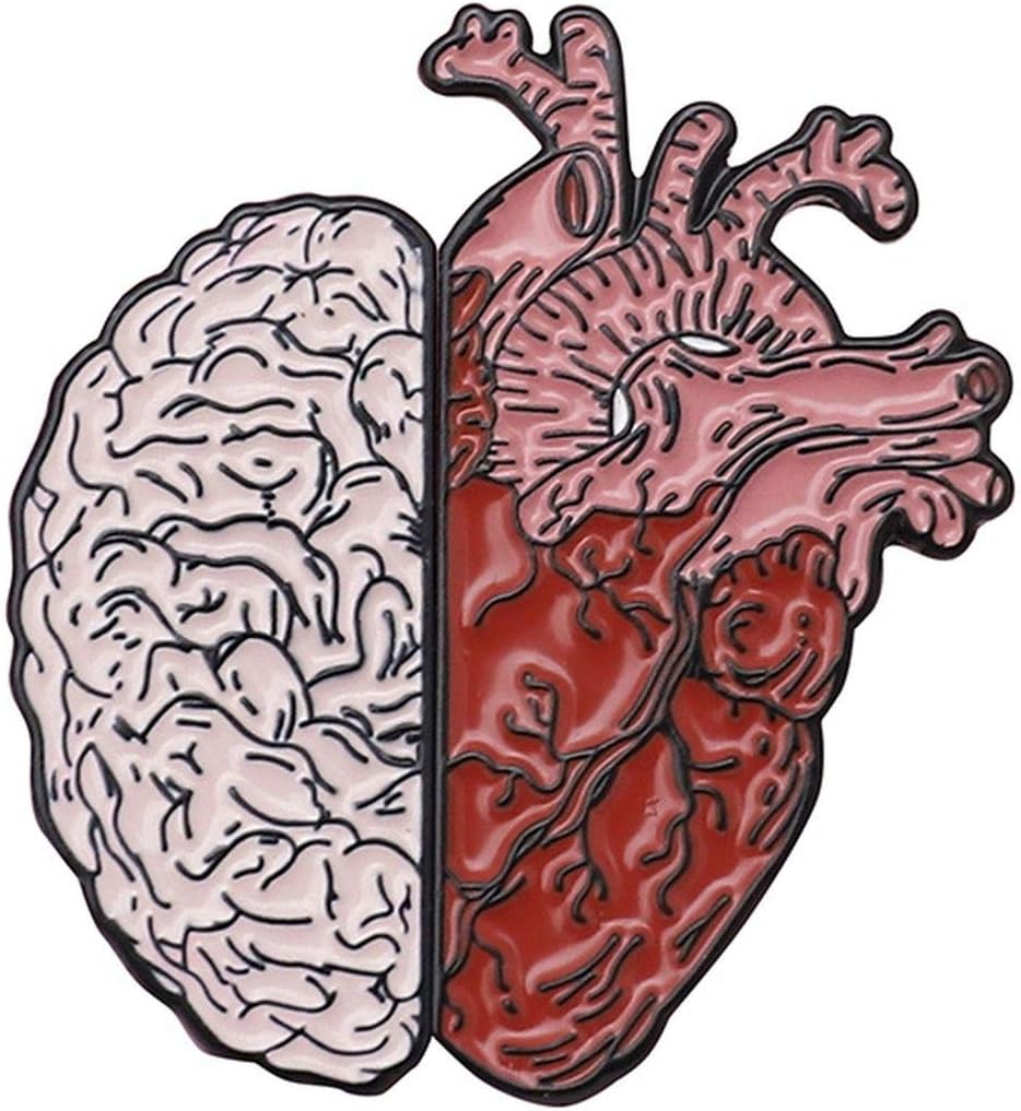 15pcs Anatomical Heart Enamel Pins Medical Anatomy Brooch Heart Neurology Pins for Doctors and Nurses Lapel Pin Bags Badge Gifts