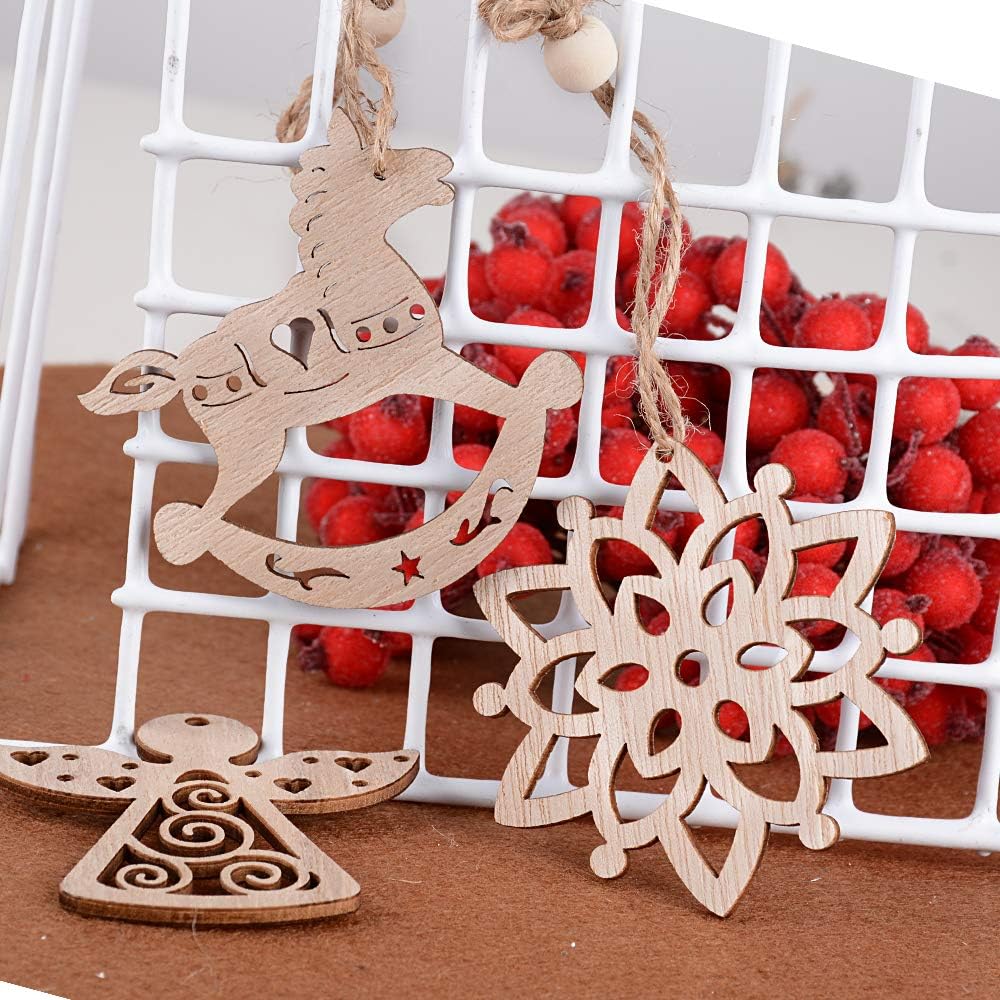 Set Di 295 Ciondoli In Legno Di Natale Da Dipingere - Kit Fai Da Te Per Bambini, Con Colori, Pennelli E Accessori