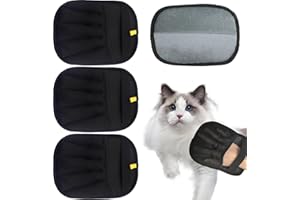 3 Pack Pet Hair Removal Gloves,Electrostatic Cat Dog Pet Grooming Gloves, Reusable Deshedding Pet Glove for Carpet, Sofa, Clo