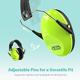 Dr.meter Ear Defenders Kids Noise Reducing Ear Muffs 27.4 dB Green Pink view 3