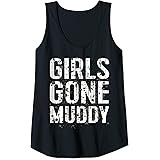 Womens Mud Run Shirt Marathon Runner Girls Gone Muddy Mudding Tank Top