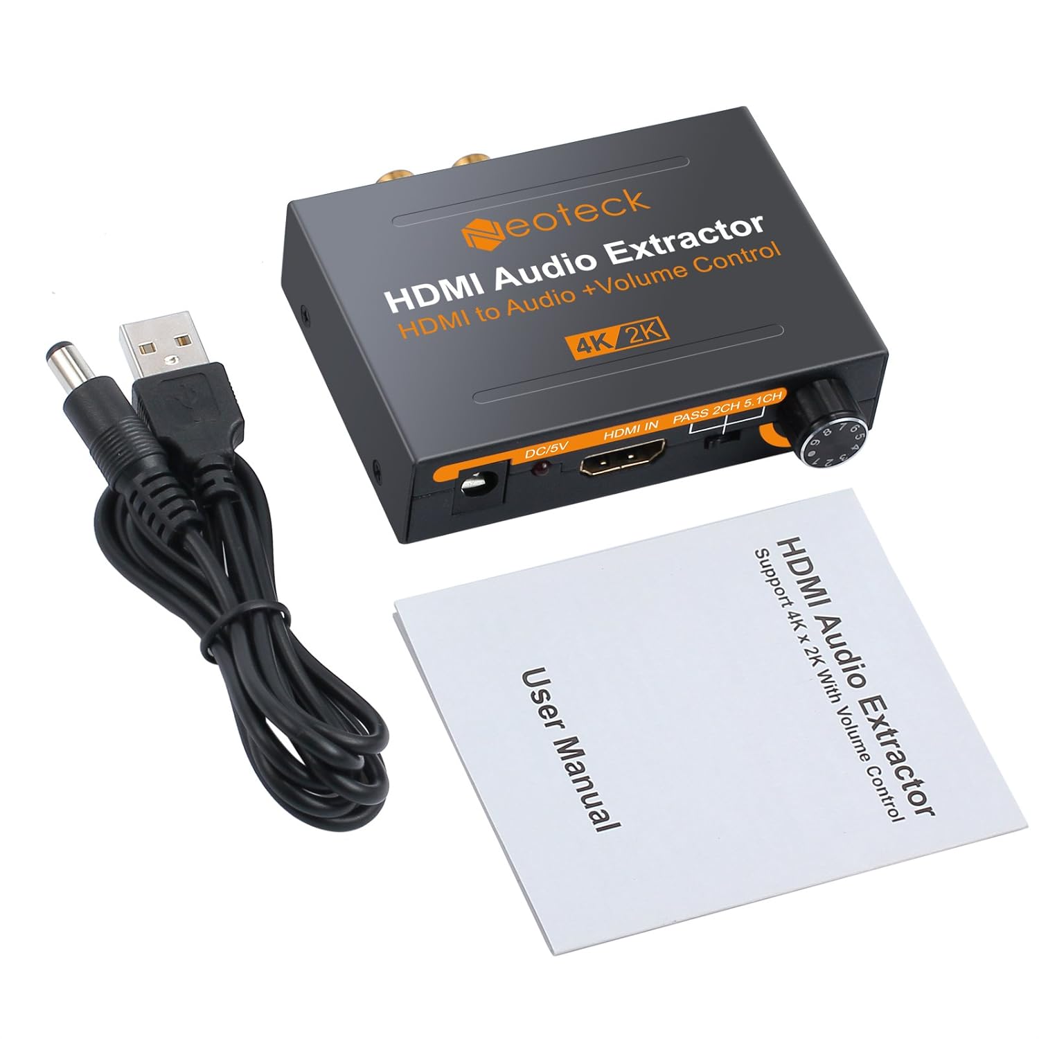 Neoteck 4K DAC HDMI Audio Extractor with Volume Adjustment Neoteck
