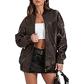 Sampeel Leather Jacket Women Faux Oversized Motorcycle Bomber Coats 2025 Fall Fashion Outfits Winter Clothes