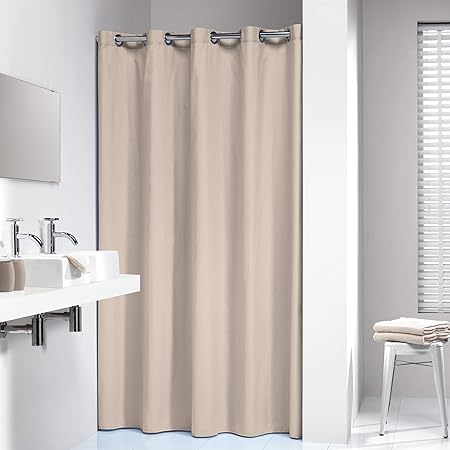 Sealskin Textil Duschvorhang Coloris, Farbe: Ecru, B x H: 180 x 200 cm