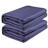 2 Pack Moving Blankets Heavy Duty 80"x72" Quilted