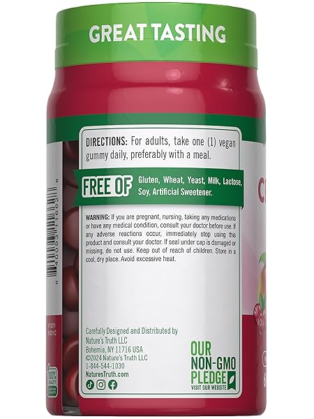 NATURE’S TRUTH CRANBERRY GUMMIES | 60 COUNT | VEGAN, NON-GMO & GLUTEN FREE SUPPLEMENT | CRANBERRY MANGO FLAVOR