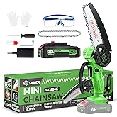 Saker Mini Chainsaw Cordless,6 Inch Chainsaw, Mini Electric Chainsaw Cordless Battery Powered,One-Hand Portable Chain Saw for Tree Trimming, Pruning&Wood Cutting,Gifts for Men Husband