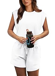 OFEEFAN White Rompers for Women Dressy Casual