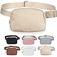 Bomvabe Fanny Pack for Women Teen Girls, Small Belt Bag 1L with Adjustable Strap 32" to 51", Crossbody Bag Water-resistant for Travel Gym Sport Running, Fashion Waist Bag for Mothers Day Gifts