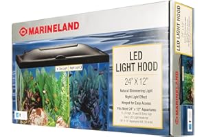 Marineland LED Light Hood for Aquariums, Day & Night Light 24 by 12-Inch,Blacks & Grays