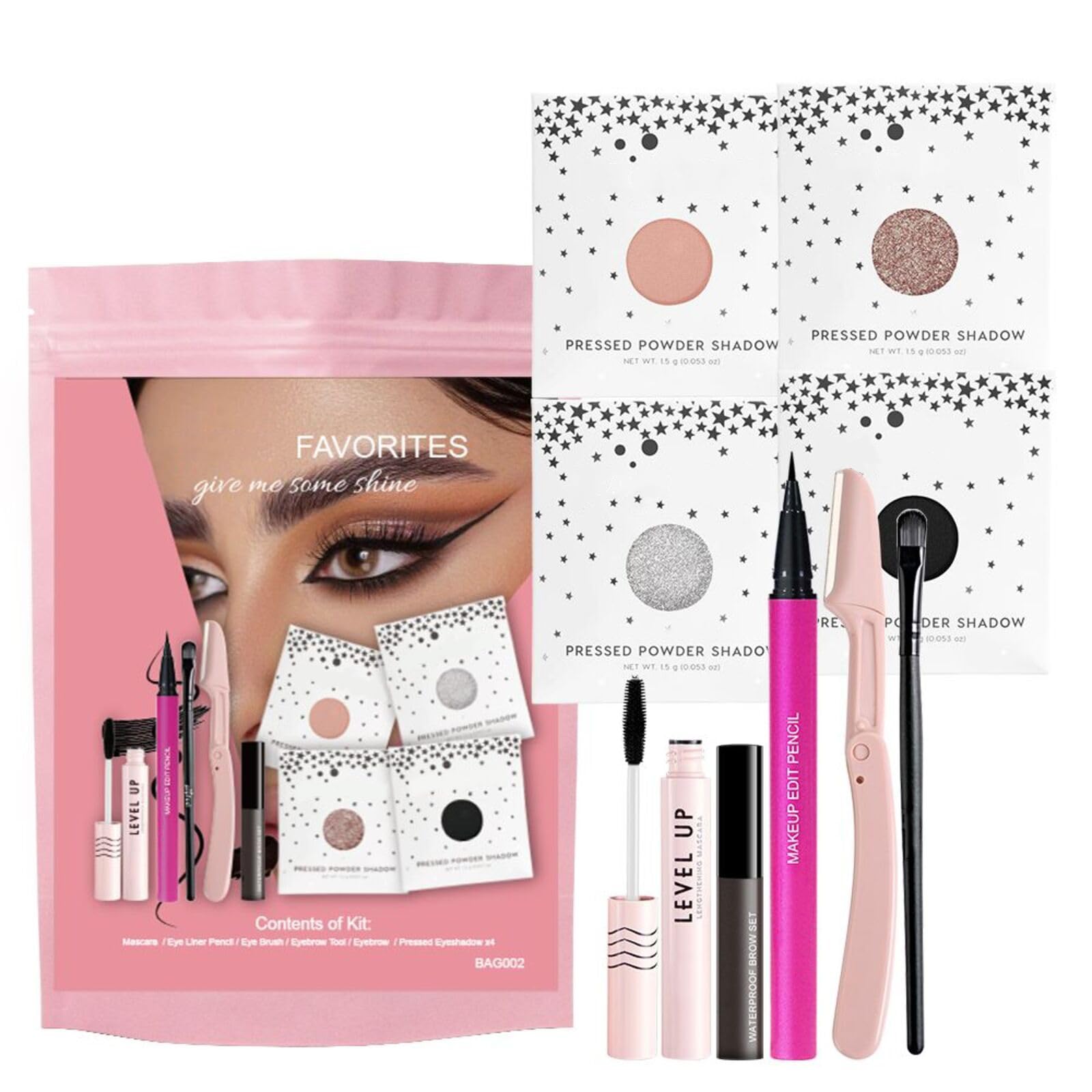 Dynaeuty All in One Makeup Kit, Make Up Gift Set for Women, Makeup Full Kit for Beginners & Professionals, Travel Makeup Set for Teens & Adults, Powder Shadow, Mascara, Eyebrow Tool, Cosmetic Brush