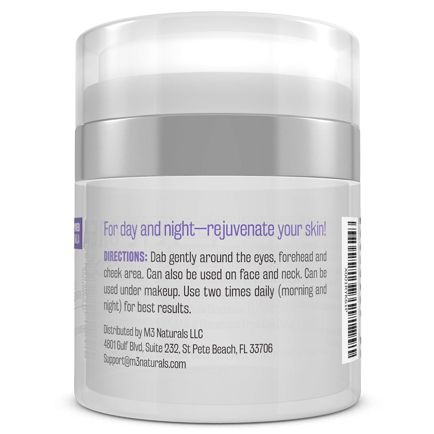 M3 Naturals Eye Cream Infused with Collagen Stem Cell and Hyaluronic Acid for Puffiness, Wrinkles, Dark Circles Under Eye, Bags, Fine Lines - Helps Anti-Aging, Healthy Skin Care Moisturizer 1.7 fl: Beauty
