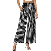 Arolina Women's Stretchy Wide Leg Palazzo Lounge Pants with Pockets Casual Comfy High Waist Palazzo Pants for Women Dressy