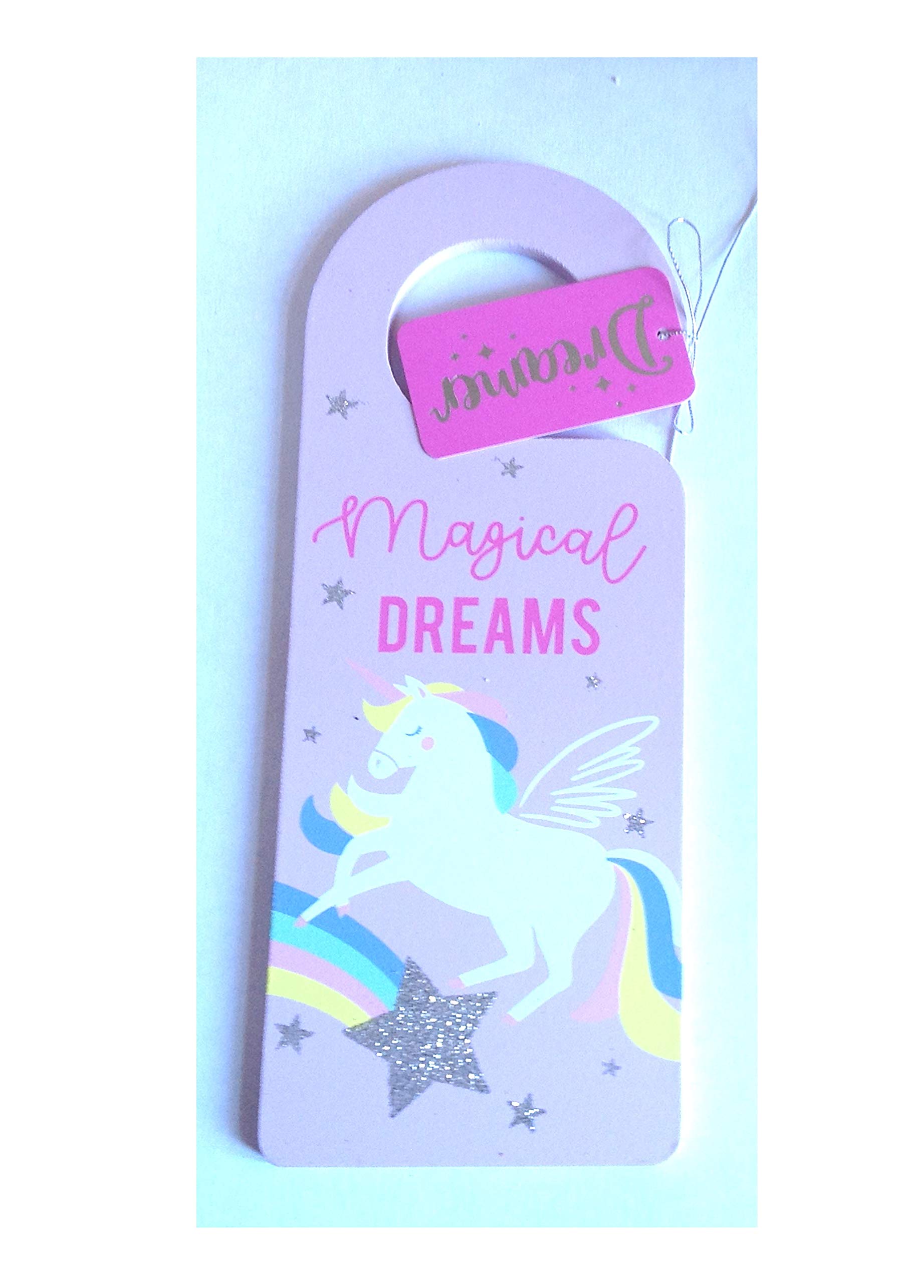 Zincsquare Magical Unicorn Door Hanger Bedroom Accessory for Childs Room or Nursery New Baby Girl Boy Toddler My First Birthday Christmas Christening New Baby Gift Present