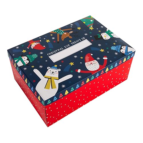 Hallmark Christmas Eve Box for Kids, Santa & Friends Illustrated Design, Gifts for Christmas