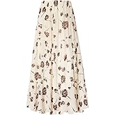 Suvifuly Women's Casual Skirt Summer Stretch High Waist Flowy Skirts Chiffon Loose Lightweight Skirts for Women with Lining