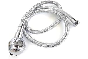 EDUFRO HANDMADE PLUSH GIFTS & HEARTFELT MESSAGES Shampoo Bowl Sink Hose with Sprayer,Salon Hose Spray Head Attachment for Vacuum Breaker,Shampoo Bowls for Salons Sink,1/4" (Stainless)