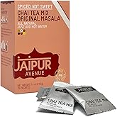 Jaipur Avenue Chai Tea Mix - Original Spiced Not Sweet - All-Natural, Preservative-Free, Gluten-Free, and Authentic Masala Chai Tea Latte - (15 Servings)